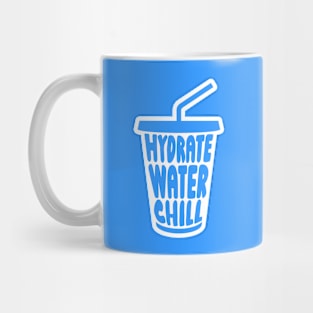 Hydrate Water Chill Cup vr2 white outline Mug